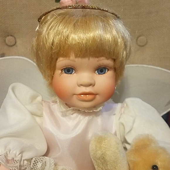 Porcelain Baby Doll Angel - Picture 2 of 4